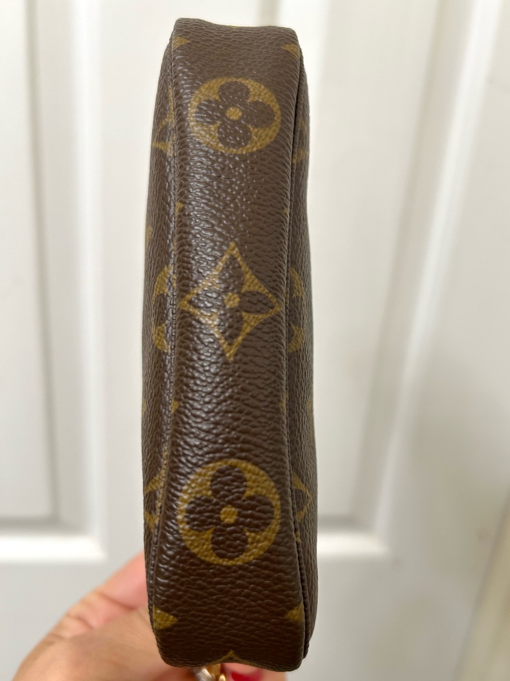 Louis Vuitton Monogram Canvas Mini Pochette in Brown and Gold - Picture 7 of 9